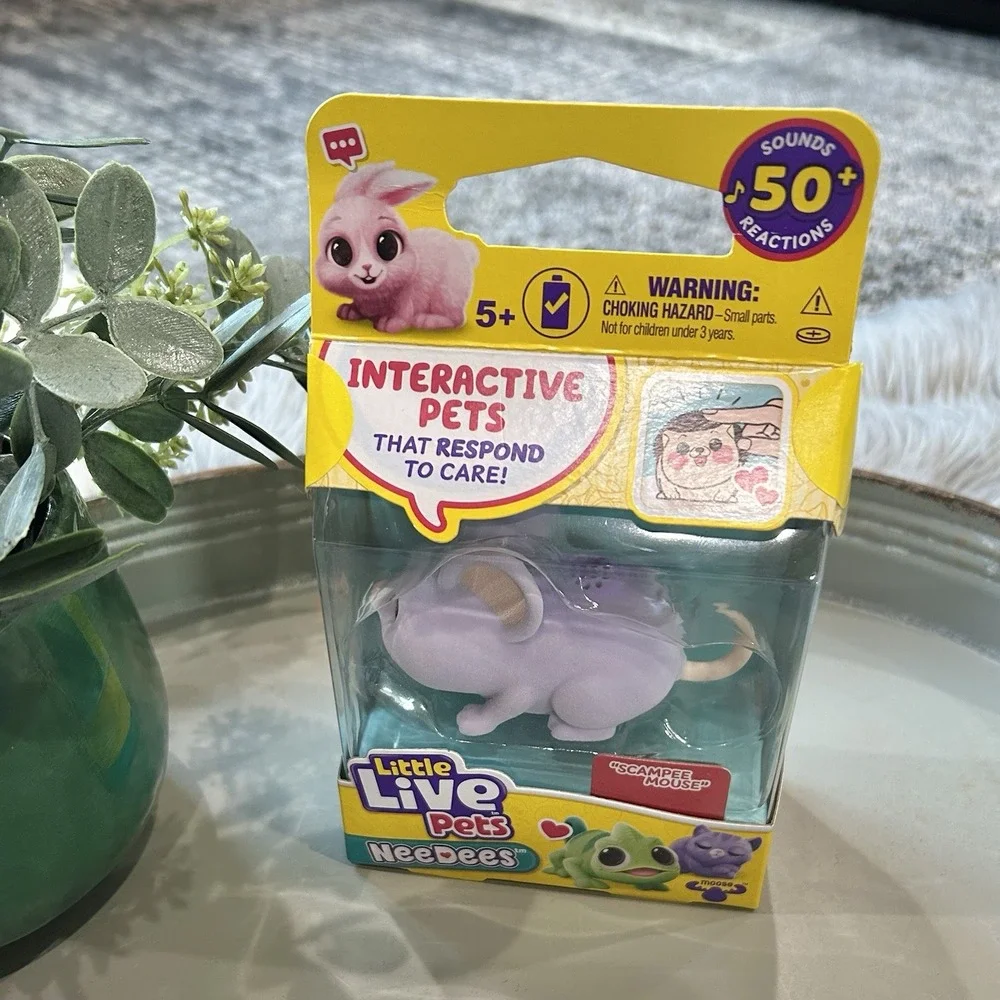 2024 Little Live‎ Pets NeeDees SCAMPEE MOUSE Interactive Pets Collectible Toy